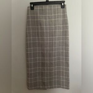 Zara Woman’s Small High Waisted Gray Plaid Pencil Skirt
